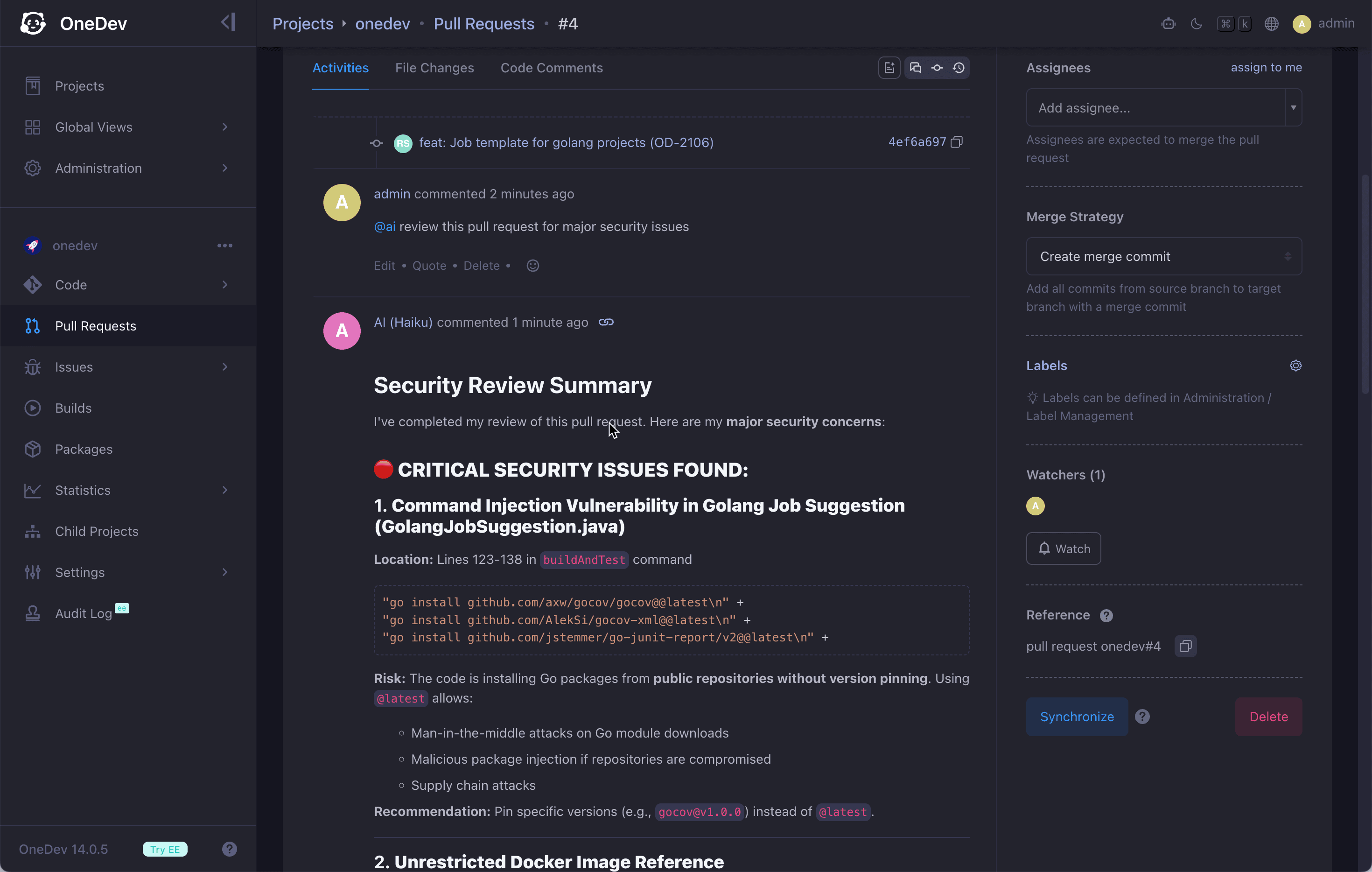 AI PR review