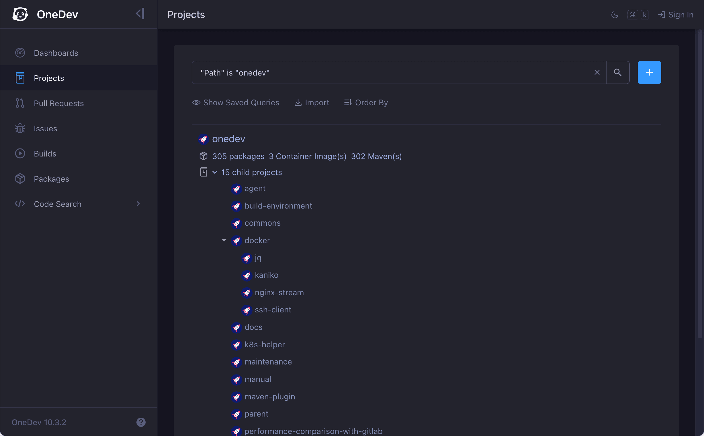 Project tree